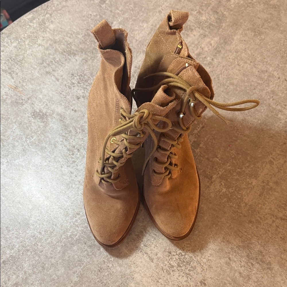 BCBGeneration Lace Up Tan Boots